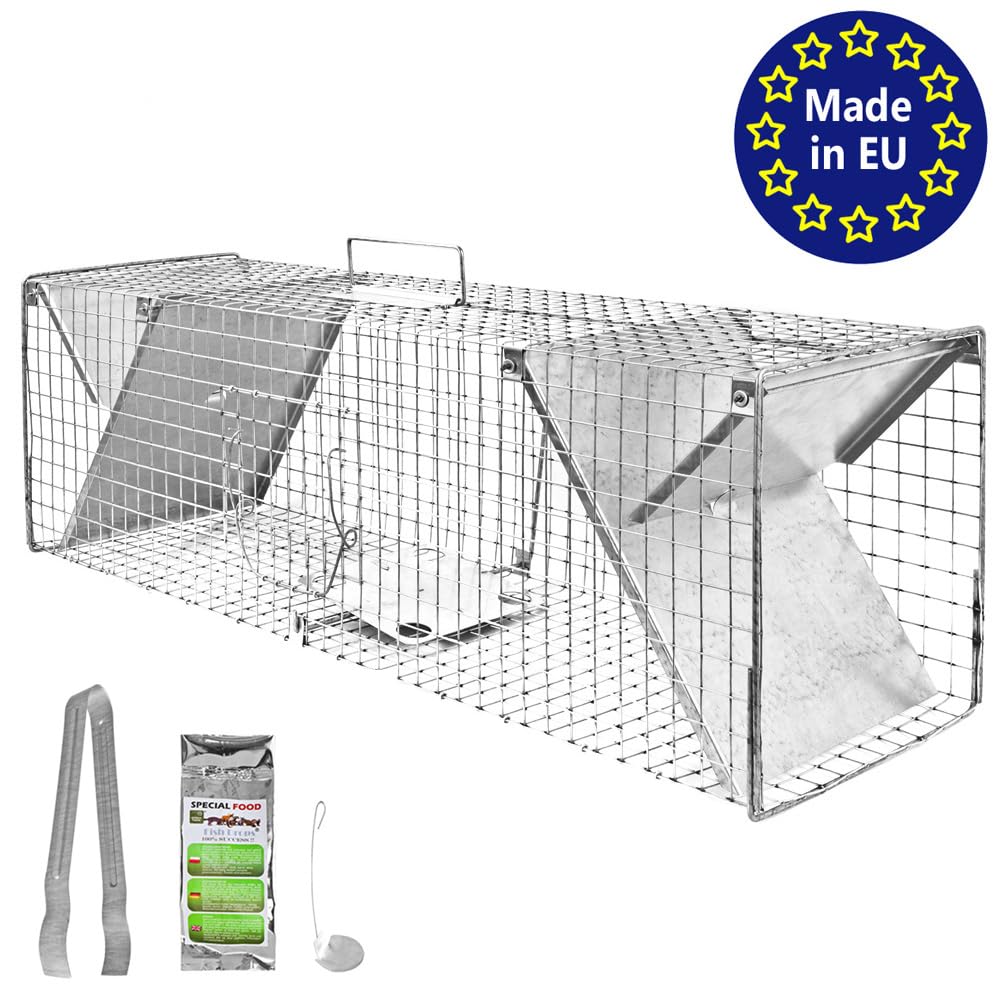 Gabbia Trappola per Animali Talpa Ratto Mouse Topo Nutria 102 x 29 x 31 cm Petigi