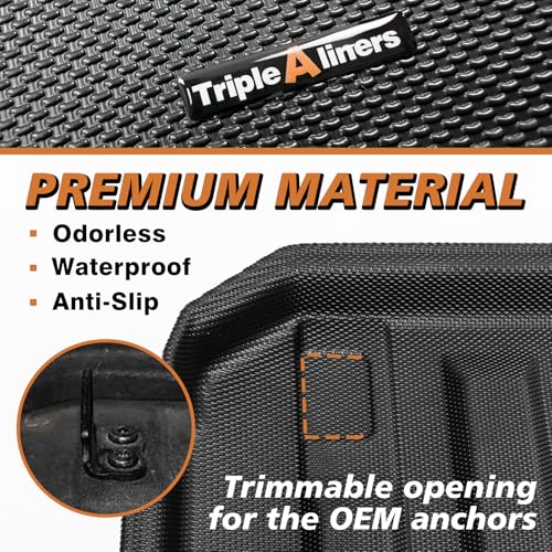 Image of TripleAliners Truck Mat Compatible with 2017-2026 Honda Ridgeline 5.3FT Accessories, Truck Bed Mat Heavy Duty Custom Fit All Weather Protection TPE Pickup Liner