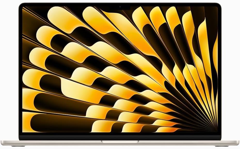 Image of 2023 Apple MacBook Air with Apple M2 Chip with 8-Core CPU /10-Core GPU (15-inch, 8GB RAM, 1TB SSD Storage)(QWERTY English) Starlight (Renewed)