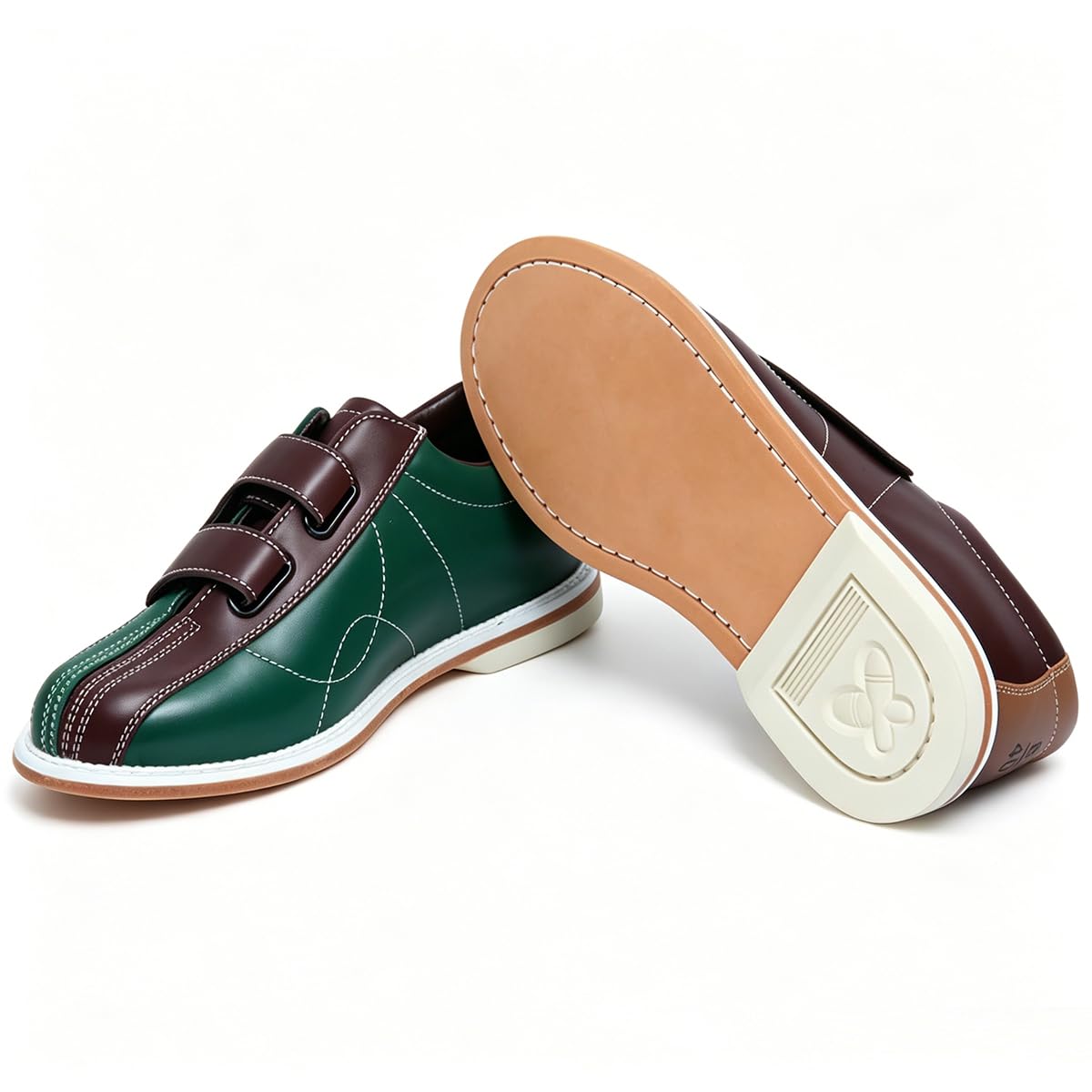 Herren-Bowlingschuhe Universelle Gleitsohle, für Links- und Rechtshänder, Garten-Bowling-Übungsschuhe mit Klettverschluss