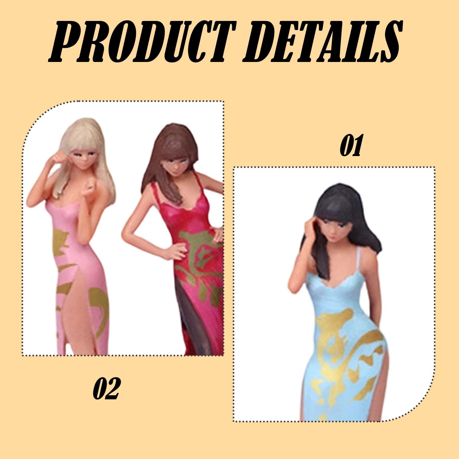 predolo 4 Pezzi in 1:64, Figure Femminili, Treni, Decorazioni architettoniche, Oggetti di Scena cinematografici, Collezioni di Micro paesaggi, Statuette