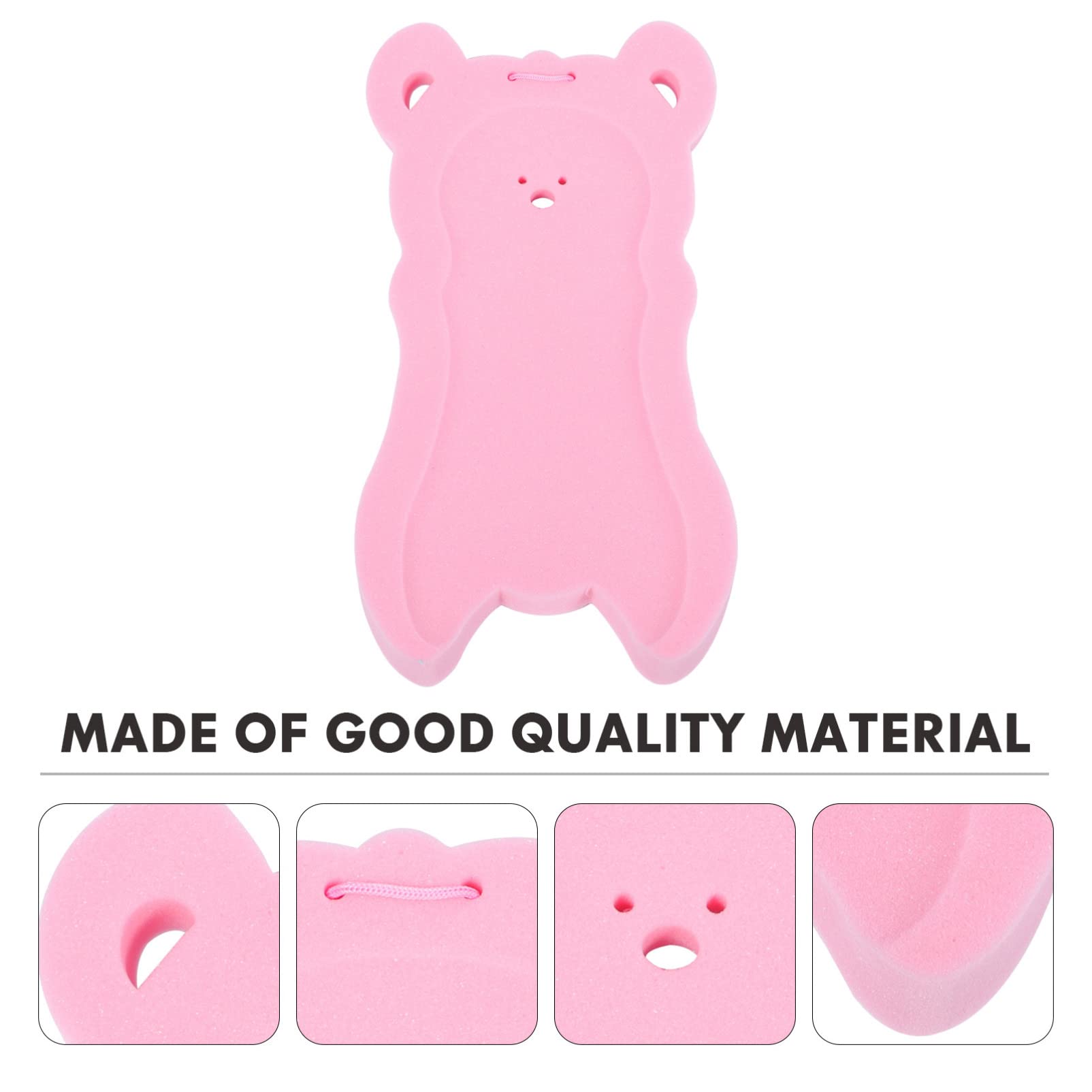 Cojín De Esponja para Ducha Infantil Alfombrilla De Baño Antideslizante Color Rosa