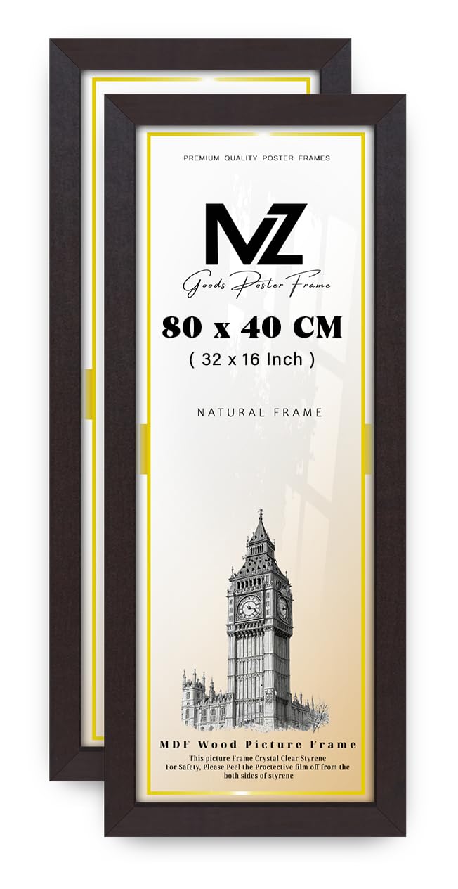 Mz Goods Mahogany Pack Of 2 Eton Wood 800 X 400 Mm Frames - Large 32" X 16" Perfect For Home, Office, (80 X 40 Cm) [ ]
