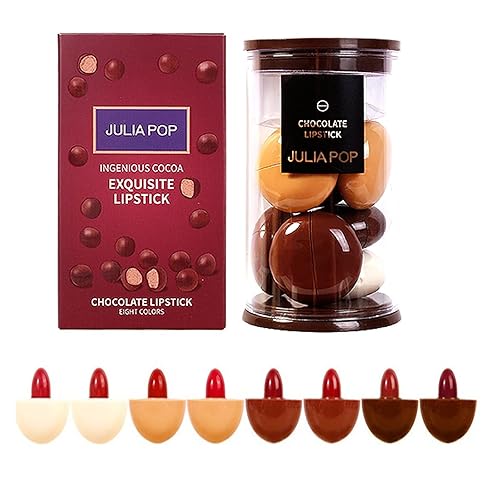 Juego de lápices labiales de chocolate, 8 colores lindos e impermeables, mate, mate, mini cápsulas, juego de lápiz labial de terciopelo, mini