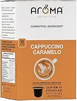 Aroma Selezione Cápsulas de Cappuccino Caramelo, Compatível com Nespresso, Contém 10 Cápsulas