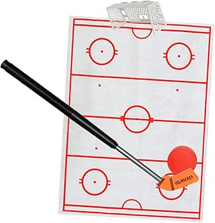 INOOMP 1 Conjunto De Acessórios Esportivos De Hóquei De Brinquedo Conjunto De Salão Mini Mesa De Brinquedo Placa De Hóquei Mini Discos De Hóquei Engraçado Empurrador De Hóquei Discos De