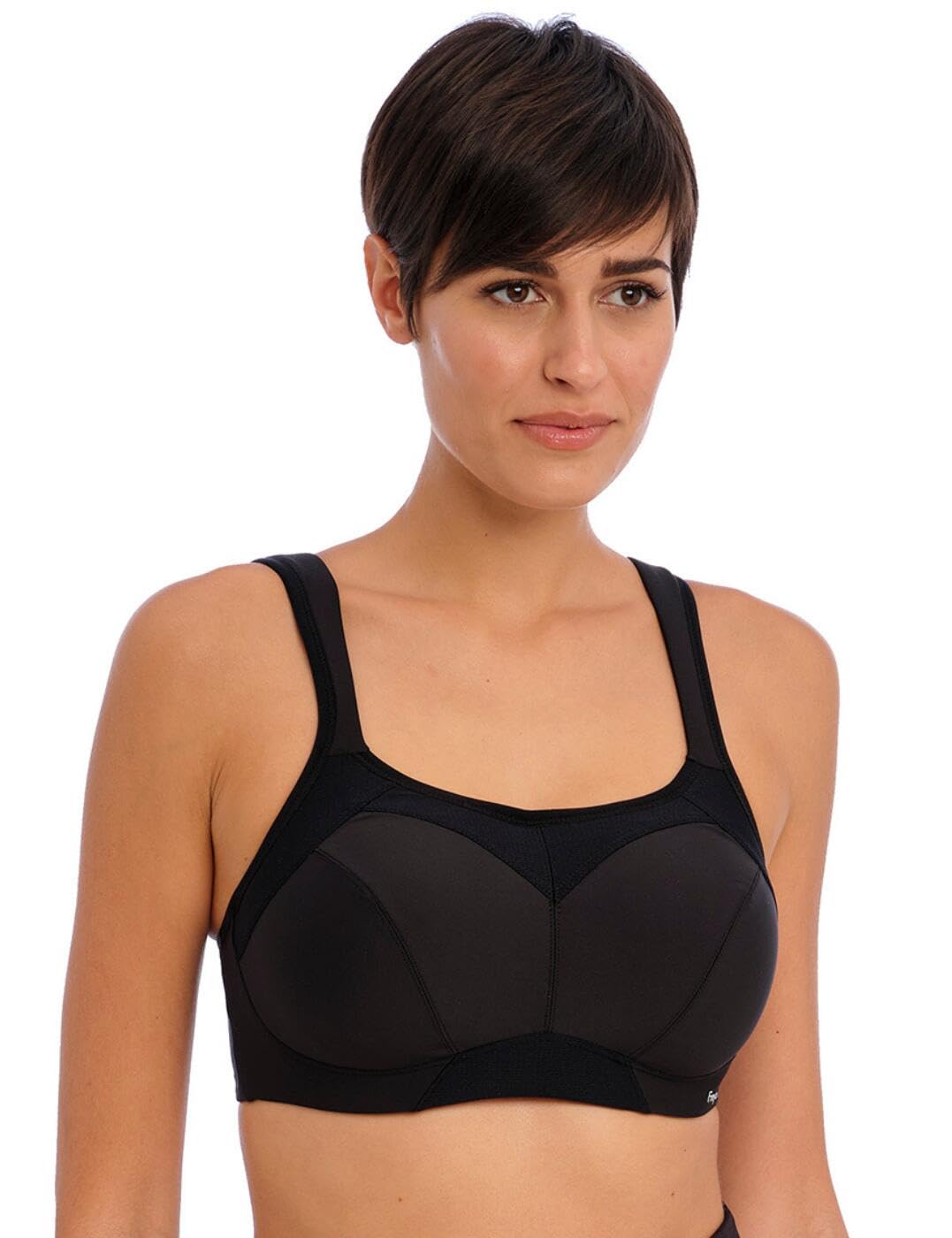 Freya Women's Black High-Octane Underwired Sports Bra In | Size: 34Hh