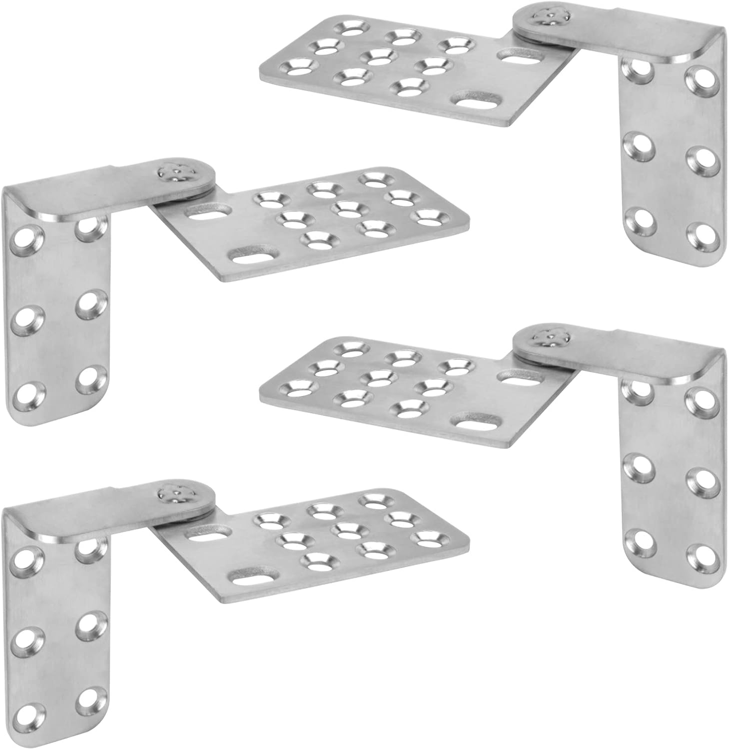 TSSS 4 PCS Door Pivot Hinges Heavy Duty Hinges for Wood Doors, 180