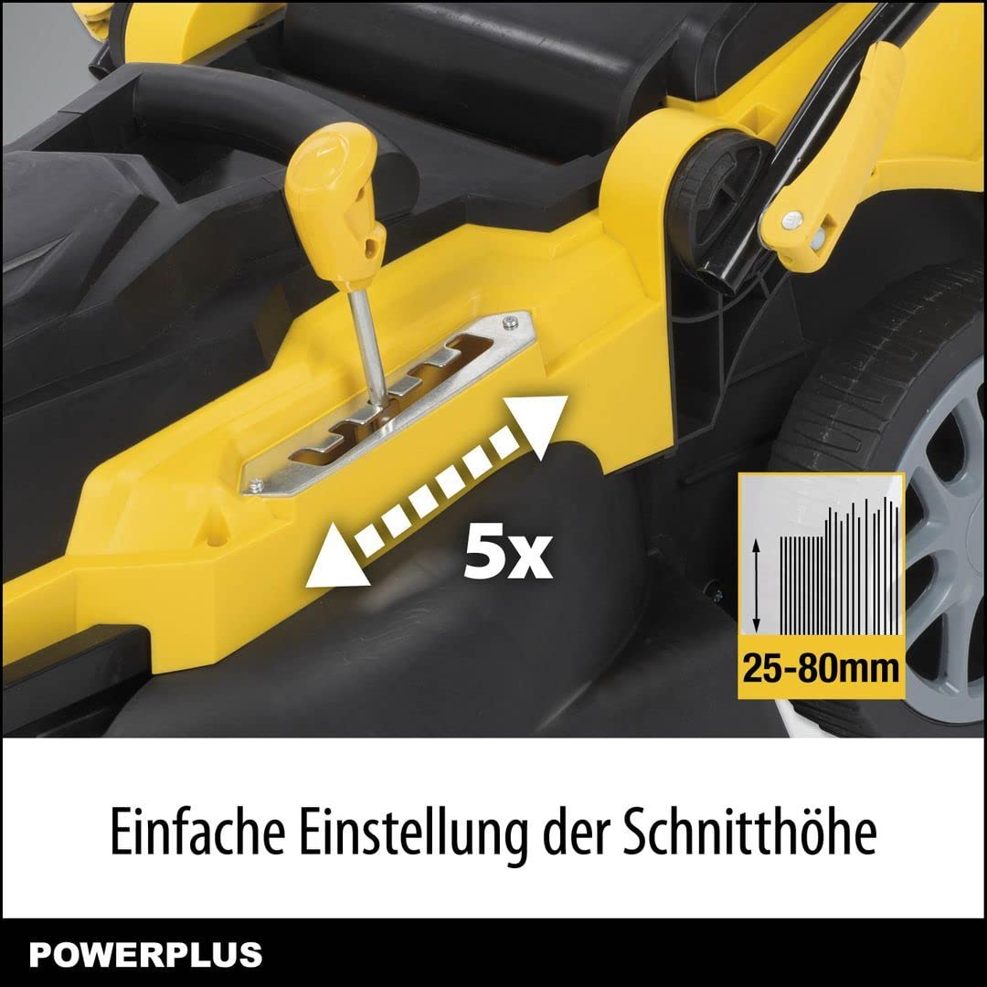 Powerplus Tondeuse Gazon Électrique POWXG6281 - Tondeuse A Gazon De 2000 W 420 Mm O Avec Ramassage Mulching Et Ejection Ar 5400338077159