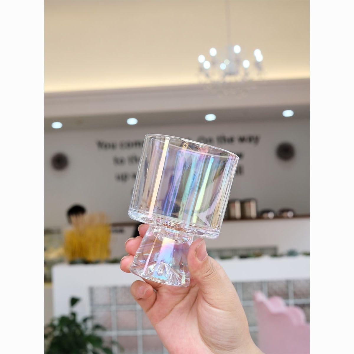 Buntes Weingläser-Set Stiellose Glasschale Trinkgläser Für Martini | HIUHIU Buntes Weingläser-Set Stiellose Glasschale Trinkgläser Für Martini, Cocktail, Whiskey, Margarita Gläser,Iridescent