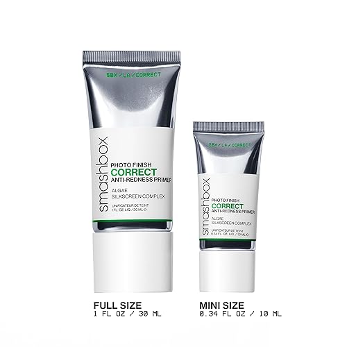 Miniatura 7 de Smashbox Photo Finish Correct Anti-Redness Makeup Primer  Neutralizes Redness and Appearance of Irritation  Silkscreen Complex, Algae, Rose +