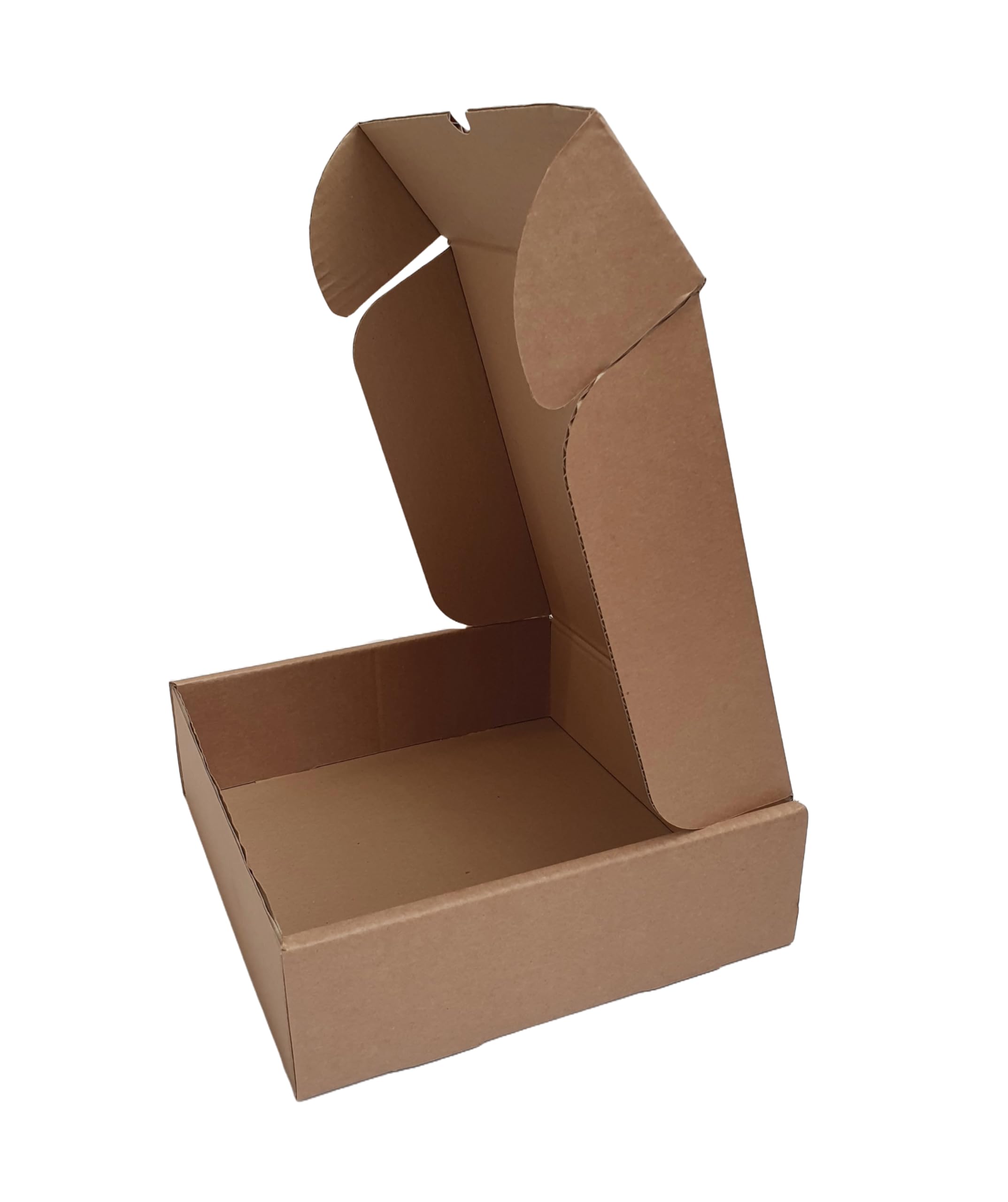 iDEALS UK PACKAGING LTD folding gift boxes with lids, shipping boxes gifting postal boxes cardboard boxes 250 x 250 x 75mm (10'' x 10'' x 3'') small parcel - Pack of 10 (Brown) โ image 1