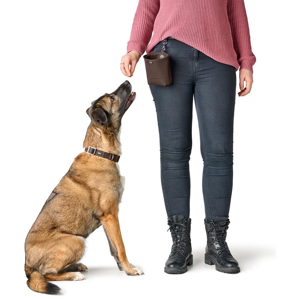 HUNTER Sofia ALU-Strong Hundehalsung | Kunstleder in Nappa-Optik, stufenlos verstellbar, Alu-Klickverschluss, Made in Germany, Farbe: Himbeer, Größe: XL