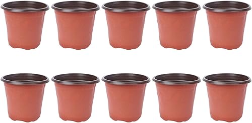 GANAZONO 10 macetas para plantas de interior de 6 pulgadas, macetas para exteriores, macetas de guardería, macetas de flores, macetas de interior,