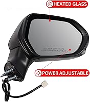 Vista 3 de Marretoo Conjunto de espejo lateral para Toyota Camry lado del pasajero 2024 2018 2019 2020 2021 2022 2023 2024 Eléctrico Calefactado Señal