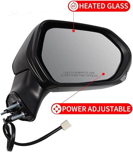Miniatura 3 de Marretoo Conjunto de espejo lateral para Toyota Camry lado del pasajero 2024 2018 2019 2020 2021 2022 2023 2024  Potencia  Calefacción  Señal de