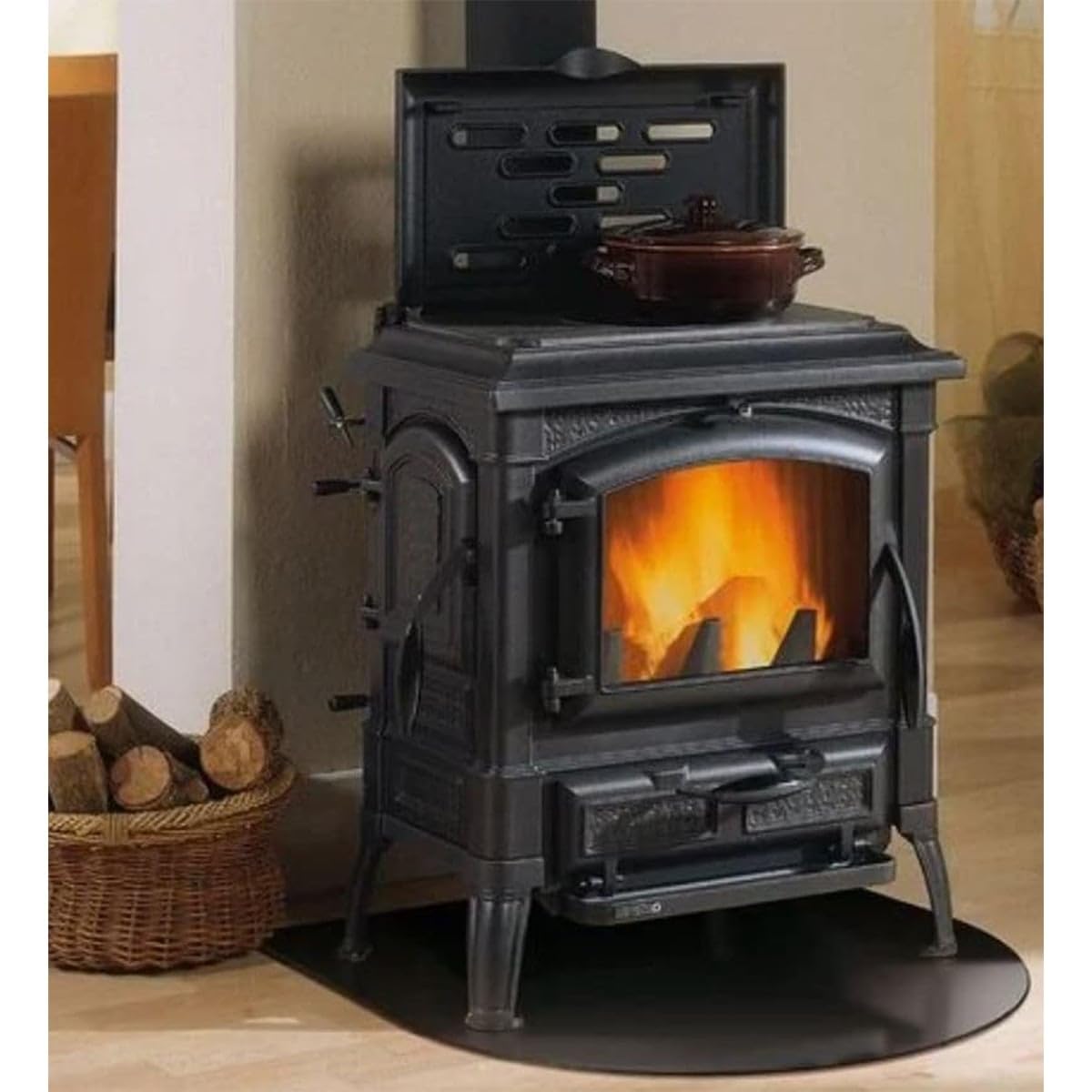 Divina Fire Pedana salvapavimento per stufe a legna e pellet in acciaio 100x90