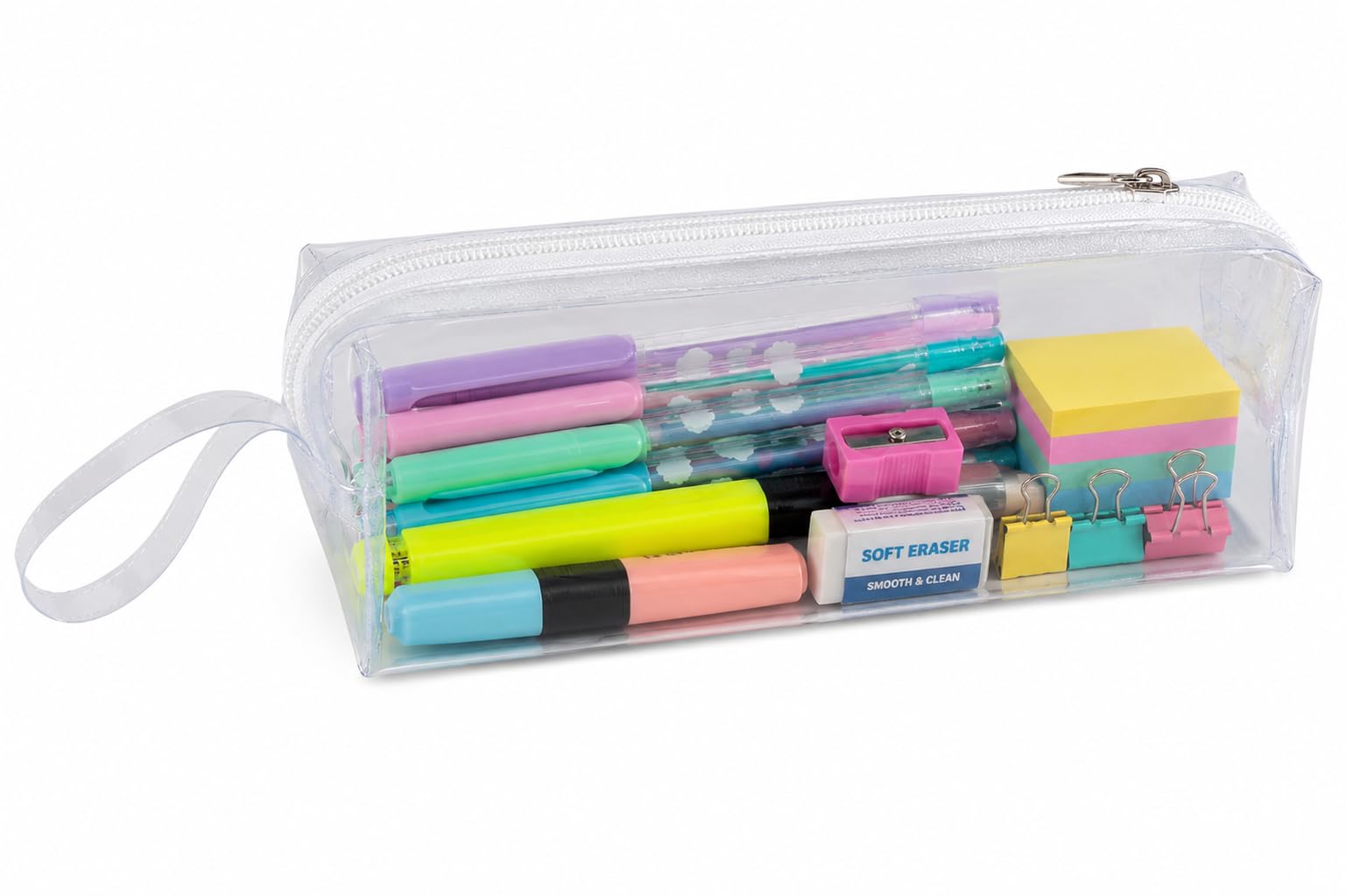 Transparent Pencil Pouch with Zipper Closure 1 Quantity | strong material-picture-32