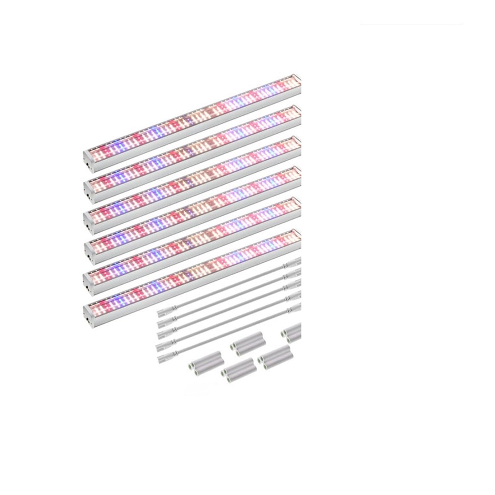 światło roślinne, Pełne spektrum światła do uprawy lampy LED roślin światło o wysokiej wydajności świetlnej Phytolamp sadzonek kwiatów(6Pcs Sunlight,PLUG_WITHOUT TIMER)