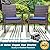 PHI VILLA 5 Piece Outdoor Dining Set with Umbrella, 37" Square Metal Dining Table & Cushioned Rattan Chairs with 10ft Blue Umbrella for Patio, Deck, Yard, Porch