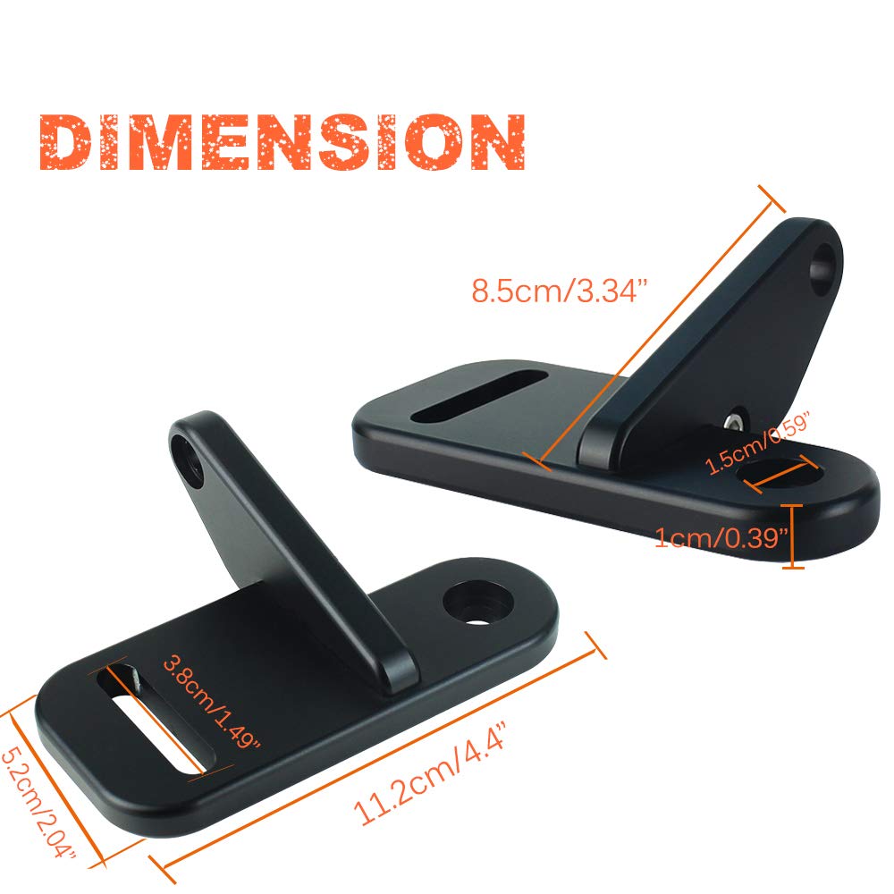 JL A-Pillar Windshield Hinge Mount Brackets Compatible with Jeep Wrangler JL JLU 2018 2019 & 2020 for Mounting Auxiliary Off Road Led Pods Lights, Led Work Light