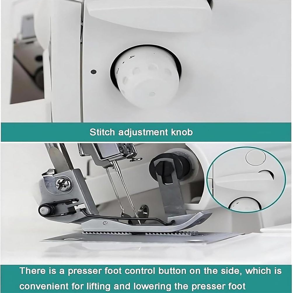 Cyfrowa regulacja ciśnienia Overlock Coverstitch, maszyny do szycia, przemysłowa maszyna overlock z regulowaną długością ściegu