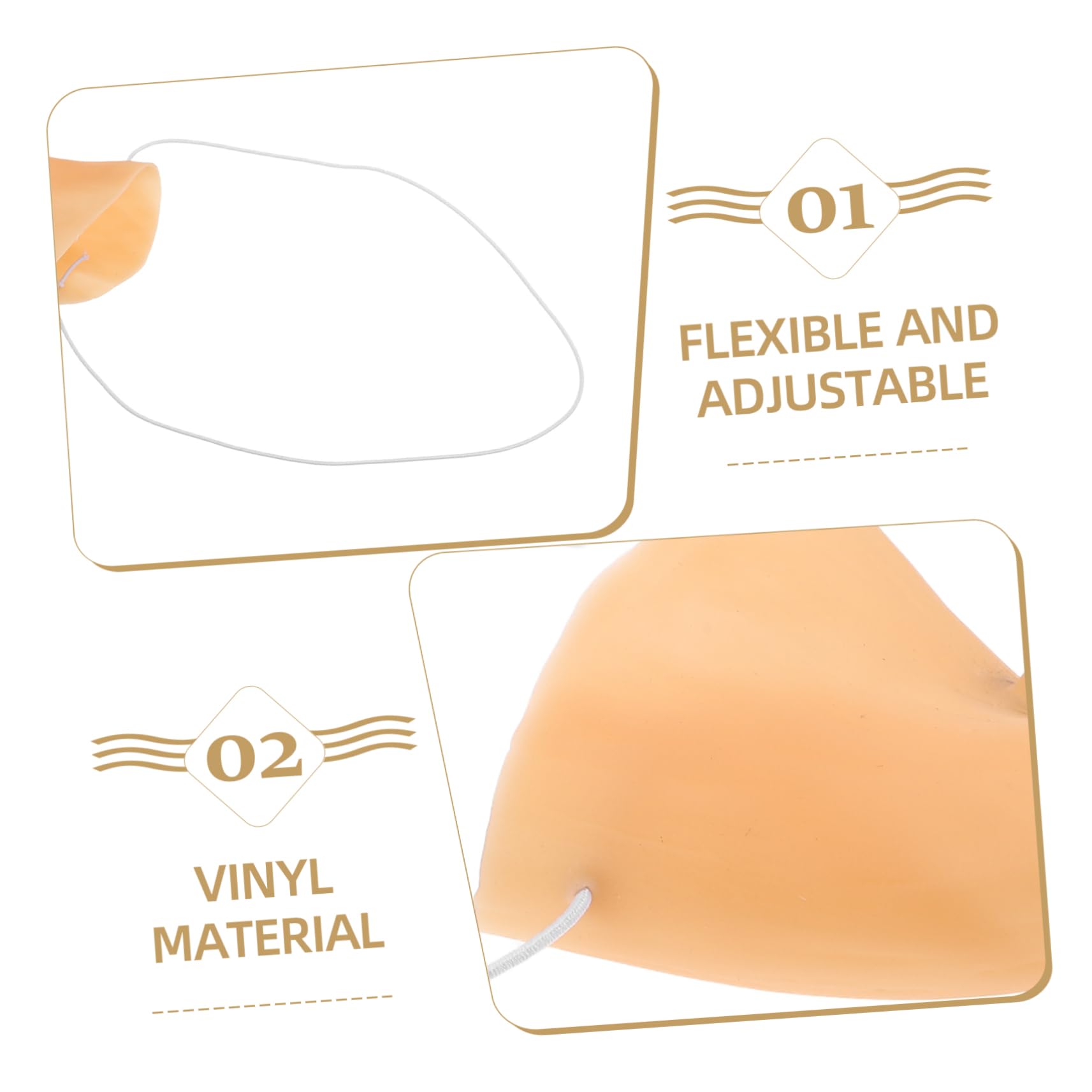 Halloween Witch Nose and Chin Set, Vinyl Prosthetic Nose and Chin for Masquerade Party Cosplay, Carnival - Image 3