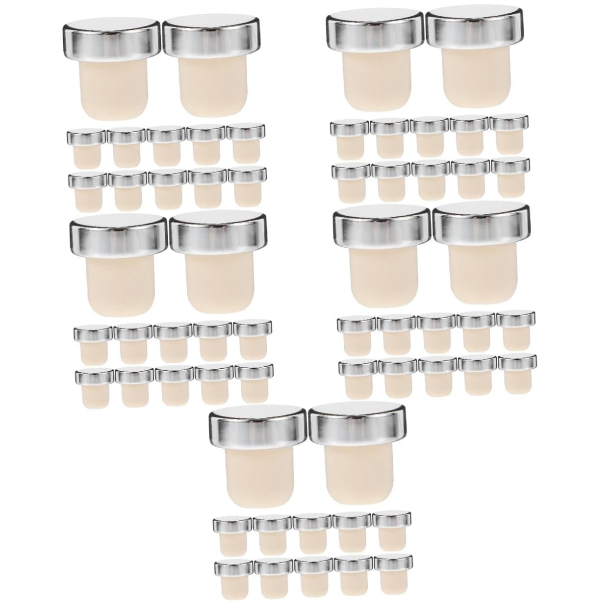 Alipis 5 Series Tapones De Vino Reutilizables De Vino Y Champán Selladores De Aire Acondicionado Y Funcional 12 Piezas X 5