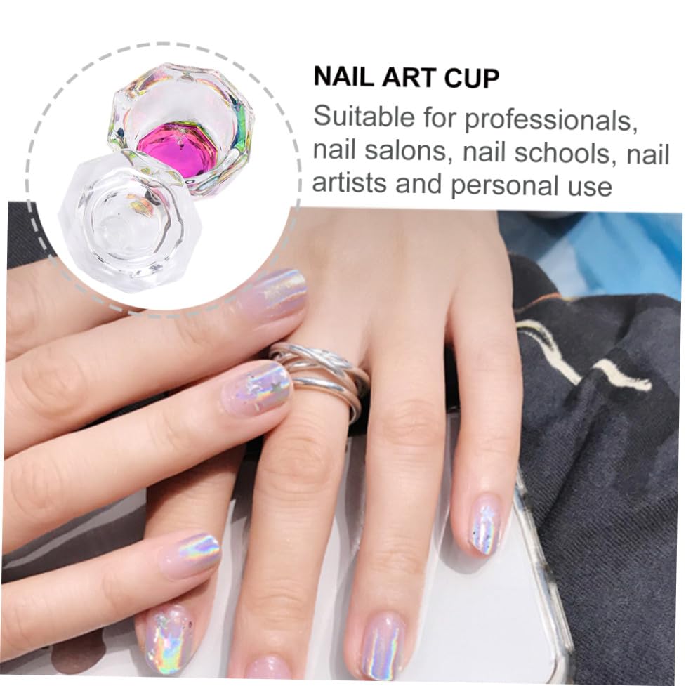 2 Pzs Plato Octagonal Para Manicura Con Tapa miniatura 6