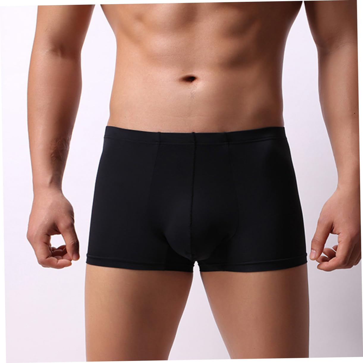HEMOTON 5piezas Calzoncillos de Hombre Pack Algodón Puro Transpirable Elástico Talla Negros para Uso Diario