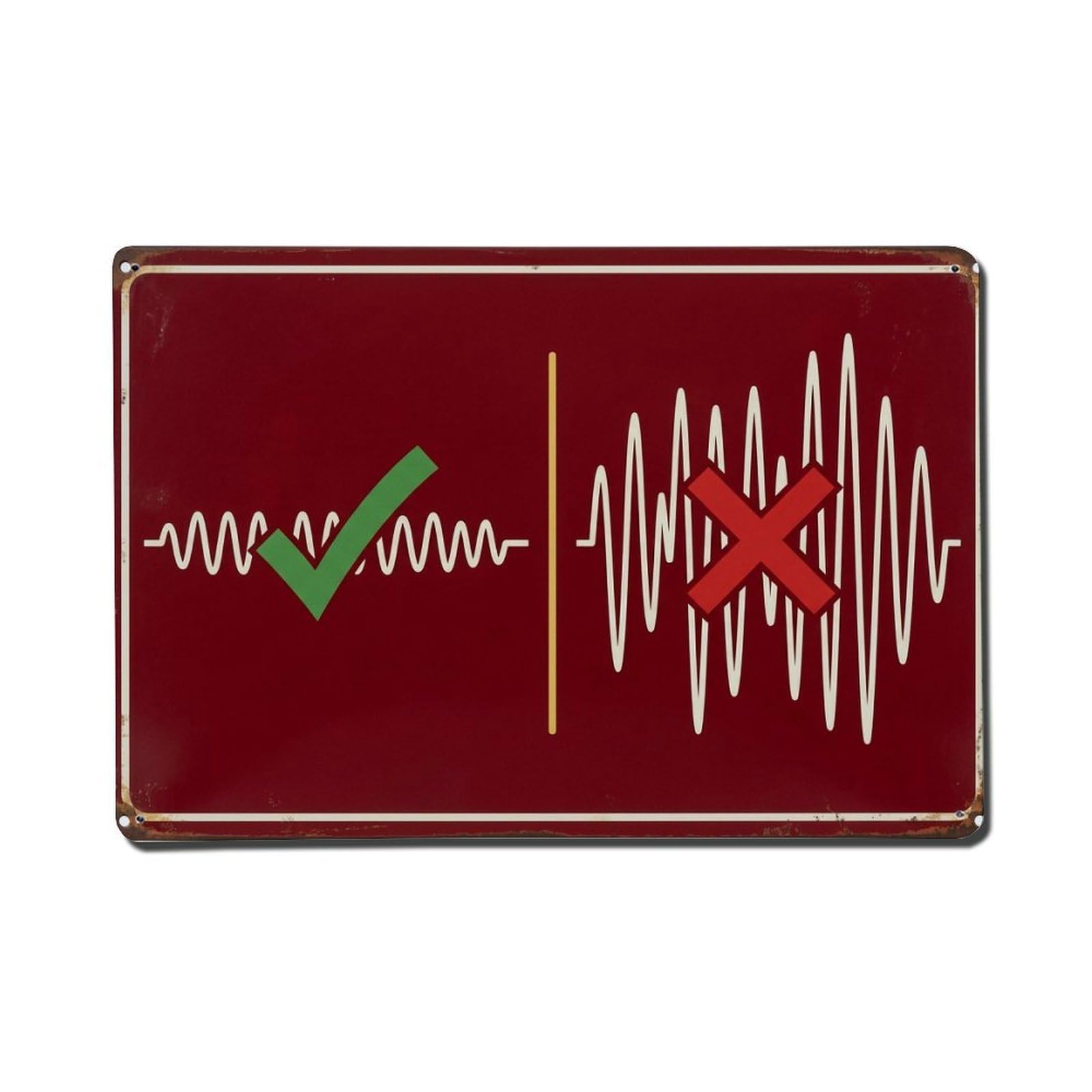 Noise Control Public Vintage Metal Tin Sign Plaque Wall Decor for Cafe, Club, Garden Metal Poster 8x12Inch