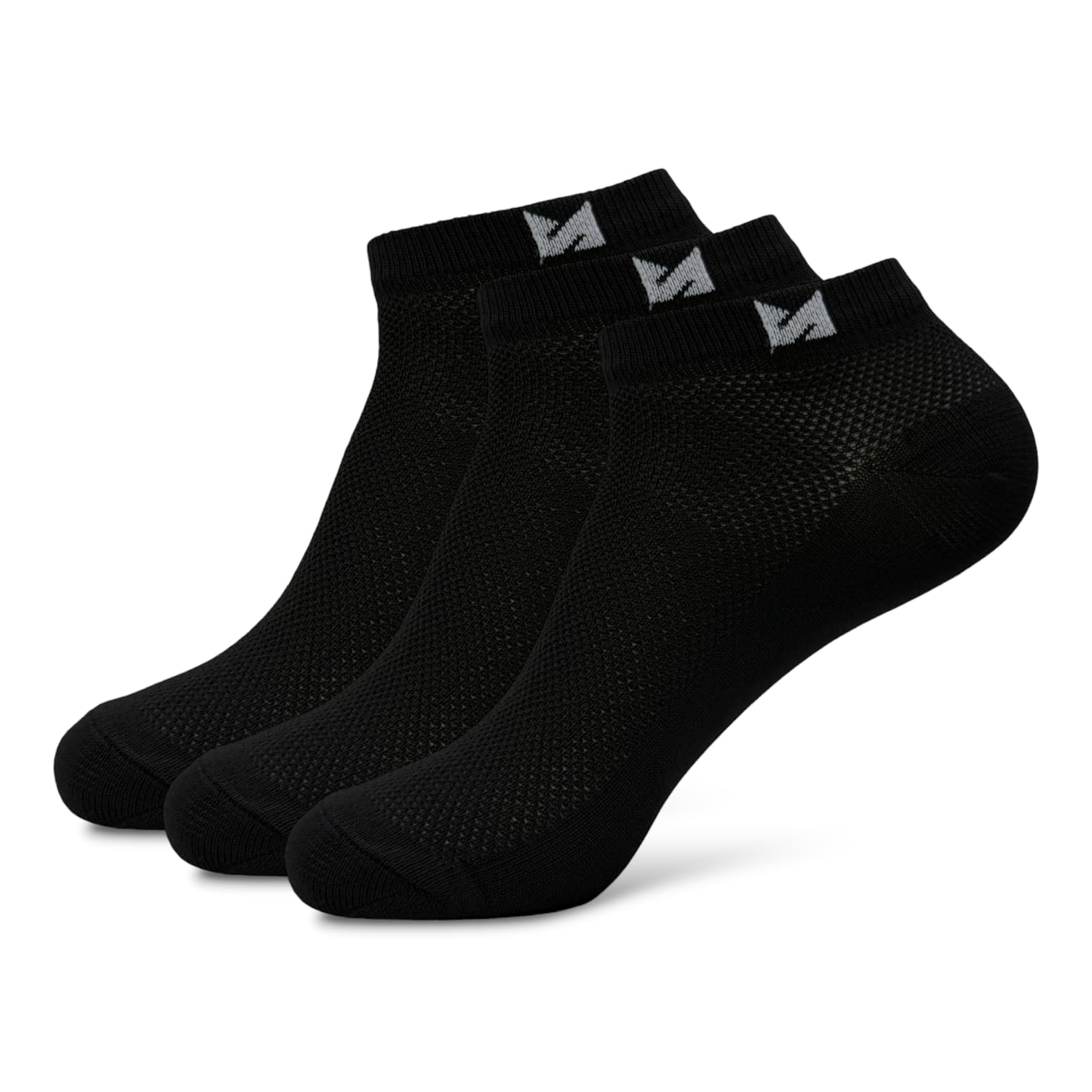 Men's Ultra-Breathable Ankle Socks Pack of 3 | Full Mesh Nylon Construction | Gym Running Office Summer | Lightweight Quick-Dry-image-45