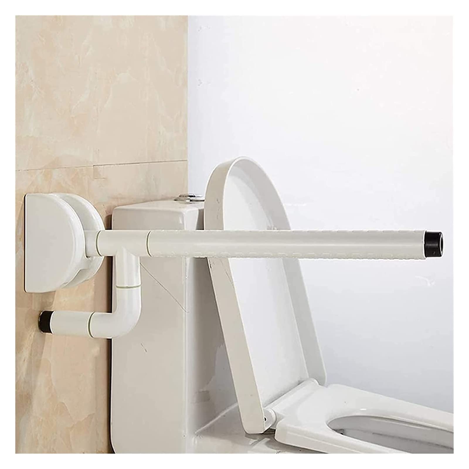 Maniglia Doccia Corrimano di sicurezza for WC con bracciolo da 23,6 pollici, ribaltabile con impugnatura antiscivolo testurizzata, maniglia in acciaio inossidabile a parete, for donne anziane incinte
