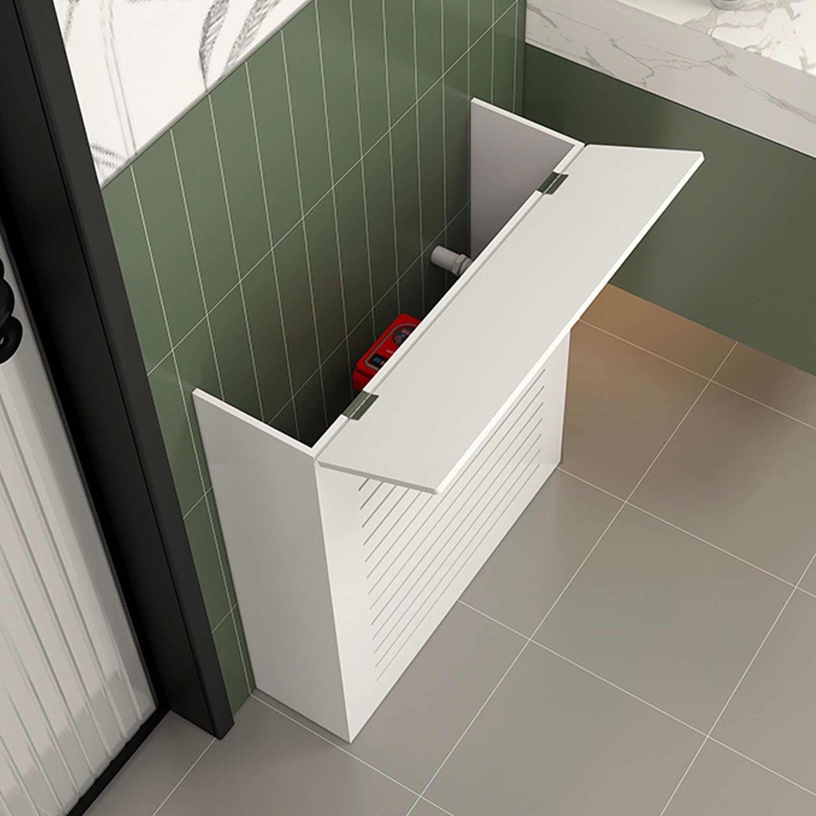 Generico Copritermosifone Moderni ed Eleganti per Soggiorno e Bagno, mobiletto riscaldante Decorativo con Contenitore, Facile da installare, 40x30x20 cm (15,7x11,8x7,9 Pollici)