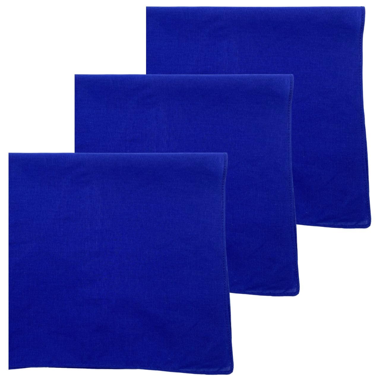 MDSTYLE 100% Cotton Solid Color Bandana for Men &amp; Women 22" x 22" Handkerchief Headband Scarf