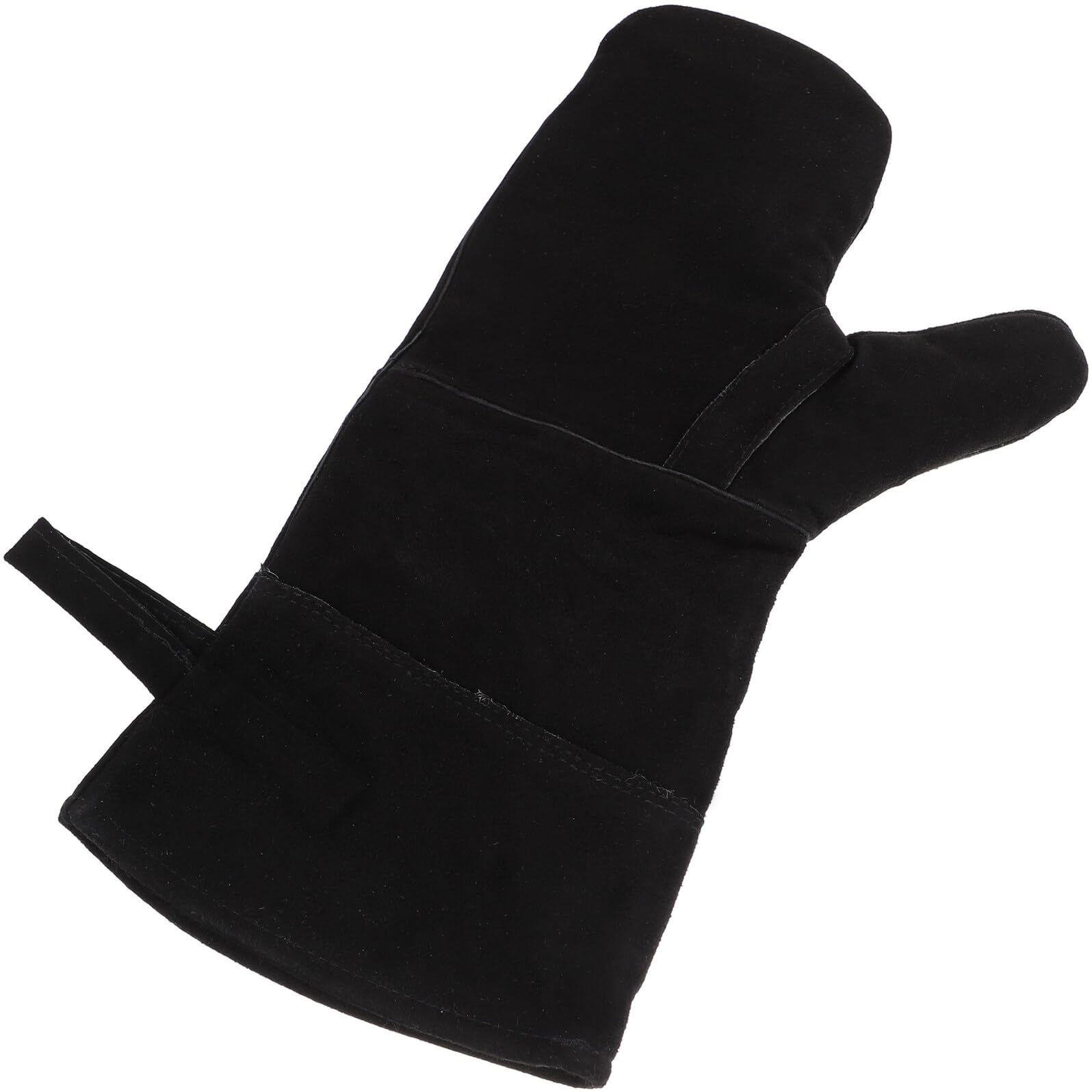 Yardenfun Moufles pour Poele A Bois Ignifugé en Cuir Résistant la Chaleur Absorption de Sueur, pour Cuisson et Barbecue en Extérieur