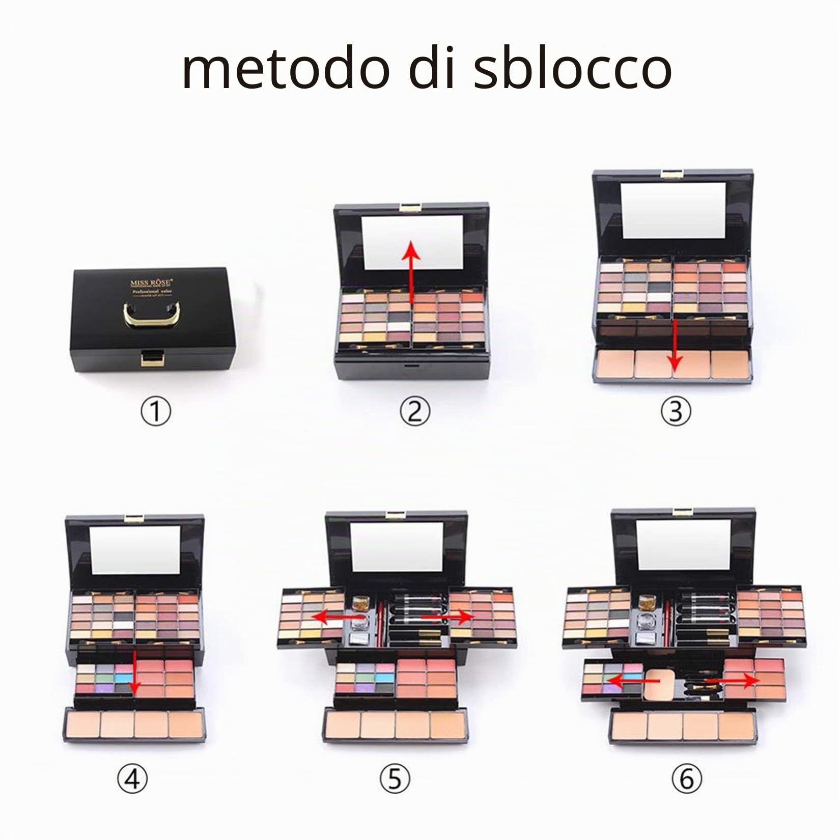 FantasyDay Set di Trucchi per Occhi Viso e Labbra - 54 Colori