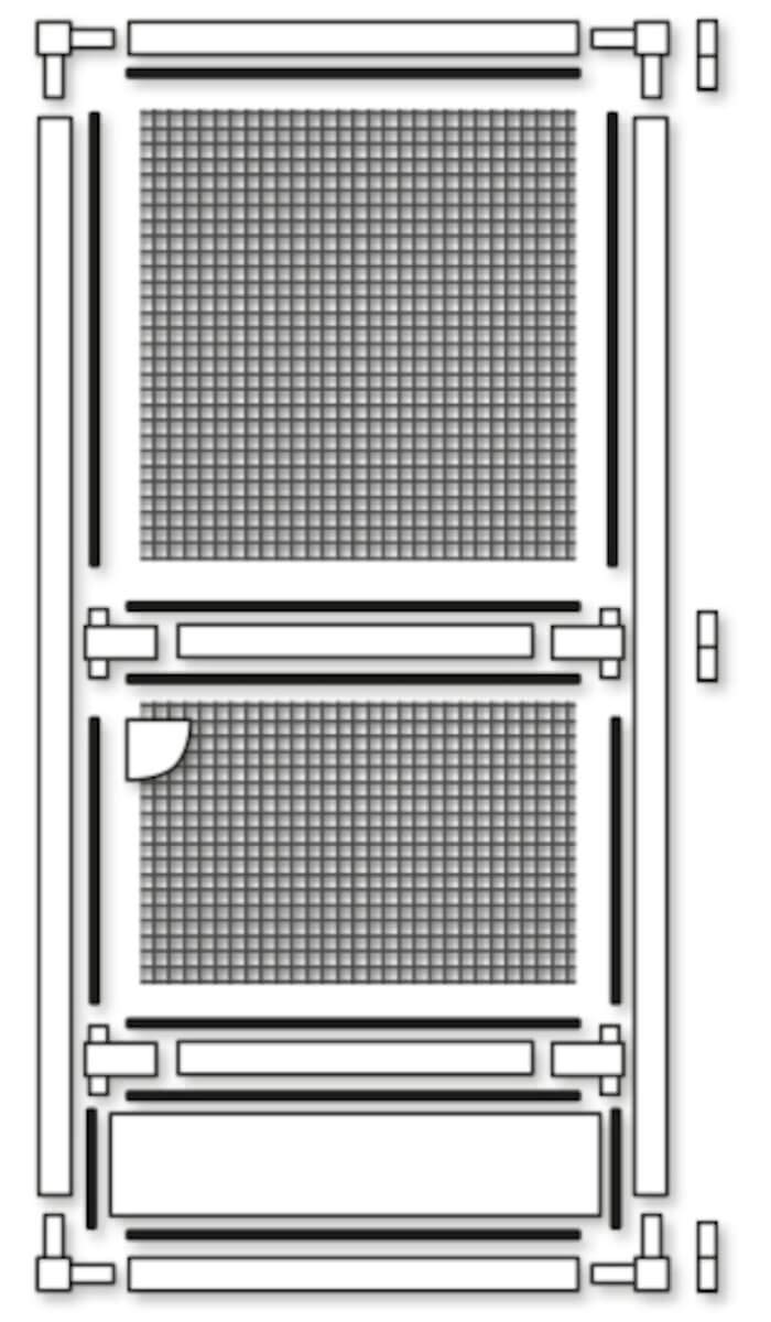 Schellenberg 70060 Fliegengitter Balkontür, Insektenschutz Tür Premium, Aluminium Rahmen, Fiberglas-Gewebe, 100 x 215 cm, Weiß