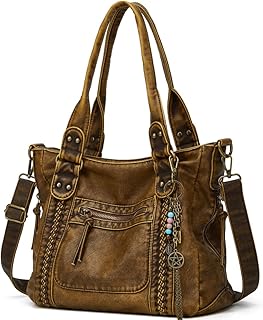 Worldlyda Leather Crossbody Tote Bag for Women