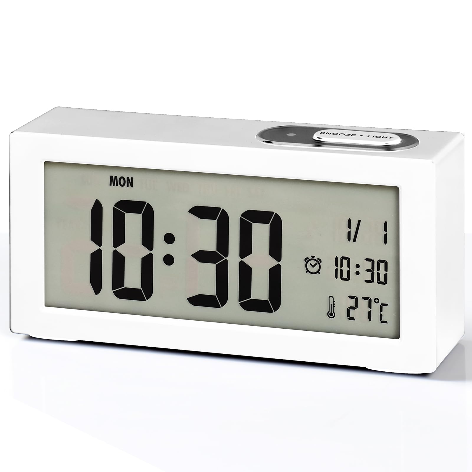 CYMNER Desk Clock, Classic Alarm Clock with Elegant Design