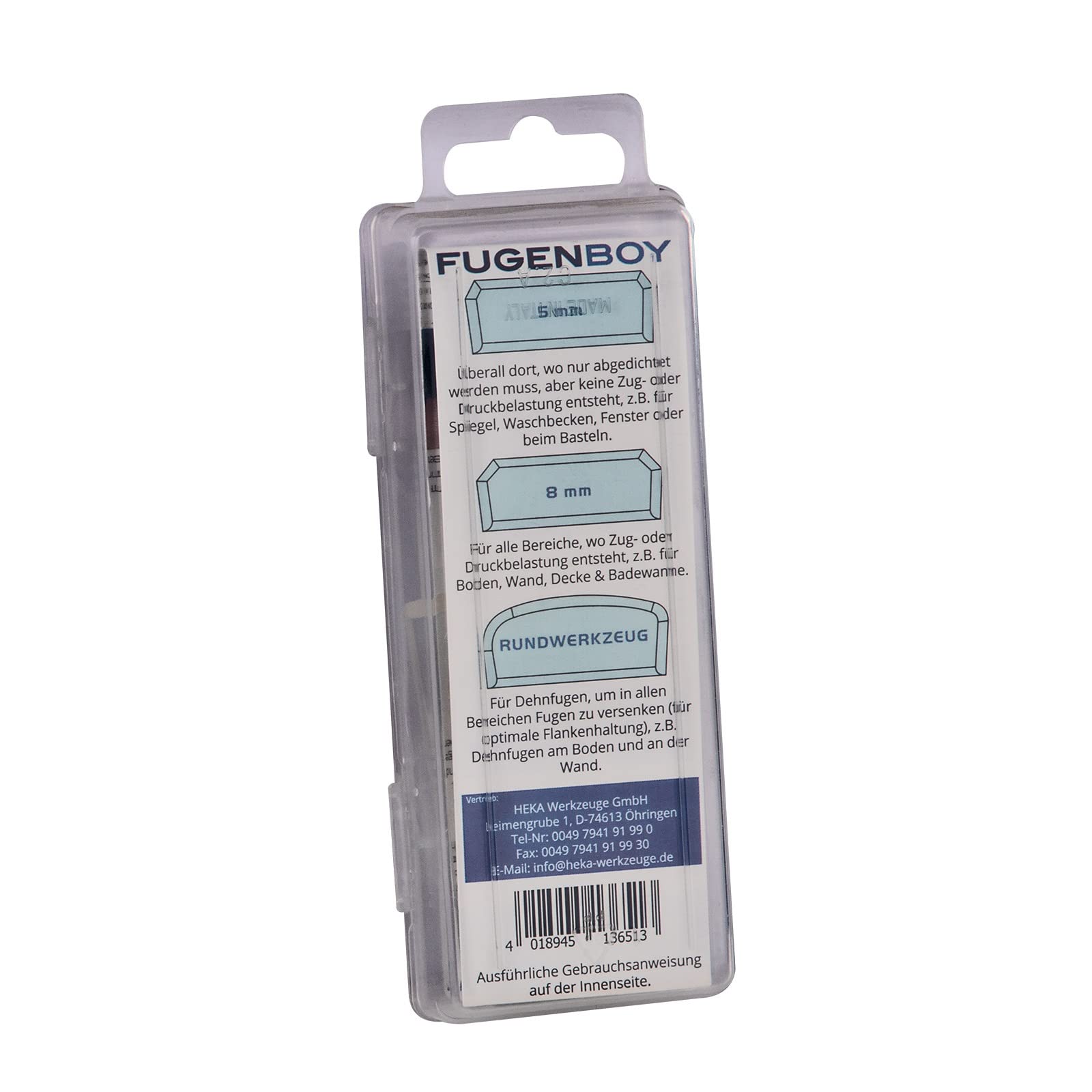 Fugenboy Set of 3 (5mm - 8mm - Round) Caulk Set, clear - Image 2