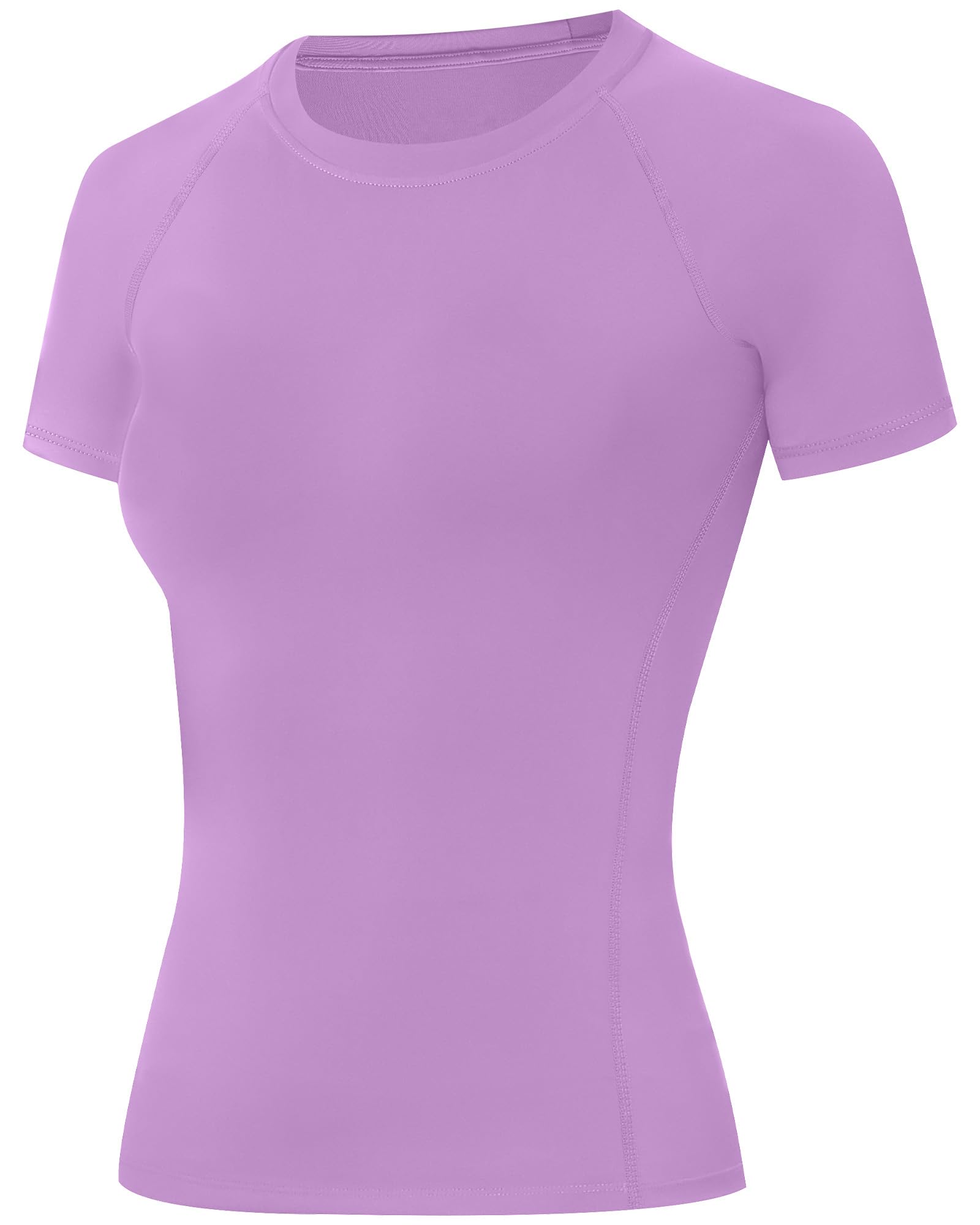 ELIRAVO Kompressionsshirt Damen Kurzarm, Sportshirt mit Raglanärmeln, Atmungsaktives Funktionsshirt Schnell trocknend, Sport T-Shirt für Fitness Gym Laufen Yoga