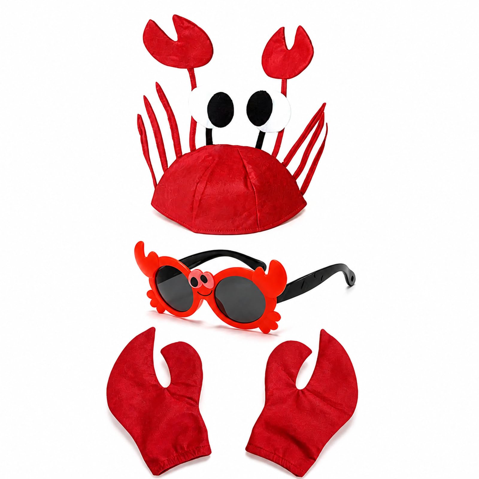 Ufyuayig 3-Pair Crab and Lobster Costume Accessory Set - Party Dress-Up Kit