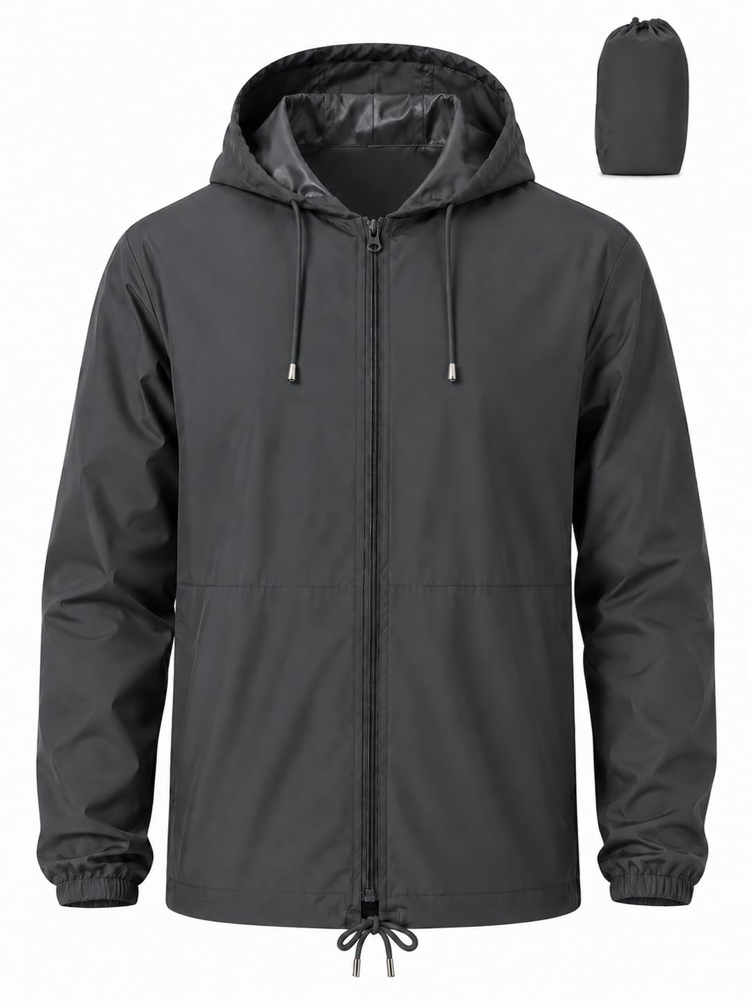 Uposiut Mens Windbreaker Rain Jacket Waterproof Raincoat