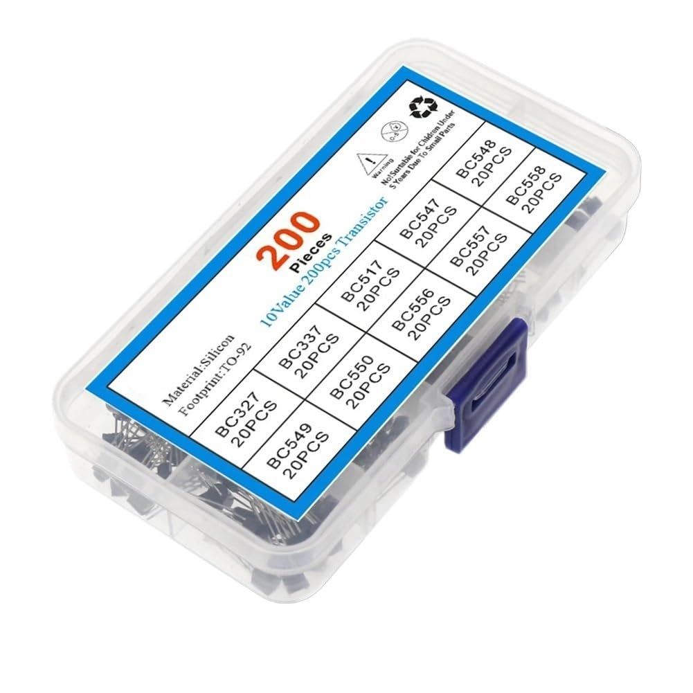 Assortimento di transistor PNP NPN TO-92, 200 pezzi, kit assortiti BC327 BC337 BC517 BC547 BC548 BC549 BC550 BC556 BC557