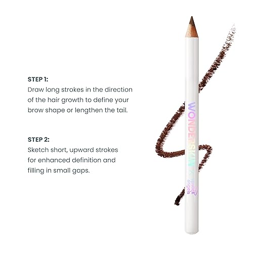Miniatura 9 de WONDERSKIN Lápiz de cejas, lápiz de cejas de larga duración, pomada de cejas para cejas de aspecto natural, revolucionario lápiz de cejas (rubio)