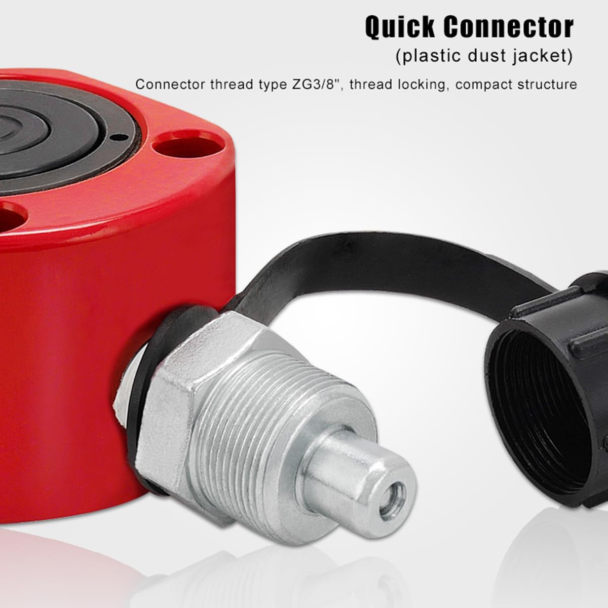 Cilindro Per Sollevamento Pesi Cilindro Idraulico TEMCo Da 20 Tonnellate - Azione Singola, Corsa 2 Pollici, Nuovo Cemento Rapido - Foto 2