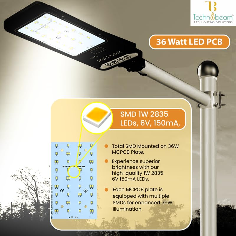 Image of Technobeam 36W LED Plate with Driver for Street Light Repair | Aluminum PCB 1.5mm | 6V 150mA LED Segments | 36V 900mA Driver Included | Durable | Ideal for Street Light Refurbishment,White, Pack of 10