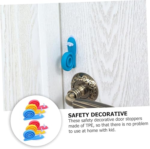 Miniatura 4 de NOLITOY 12 piezas de clip para puerta de bebé, tope decorativo de puerta de bebé, protector de pellizco de puerta de caricatura, protector de dedos