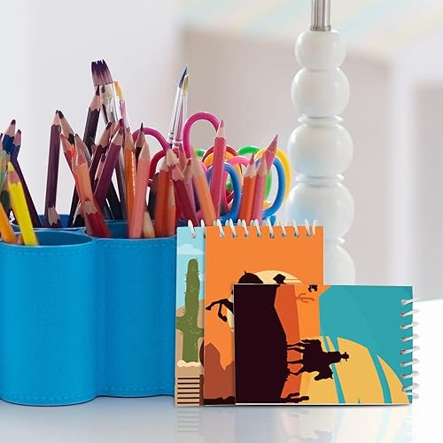 Miniatura 5 de ArtCreativity Mini cuadernos occidentales, paquete de 12, blocs de notas pequeños en espiral con cubiertas temáticas de vaquero, bonitos suministros